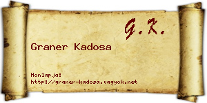 Graner Kadosa névjegykártya