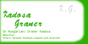 kadosa graner business card